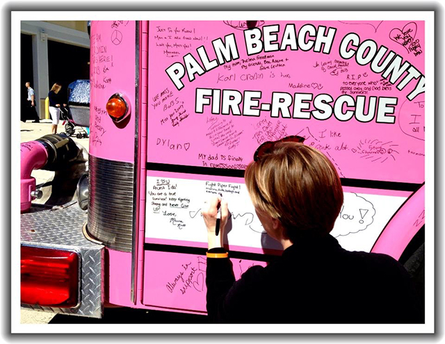 Pink Pumper for cancer awarness